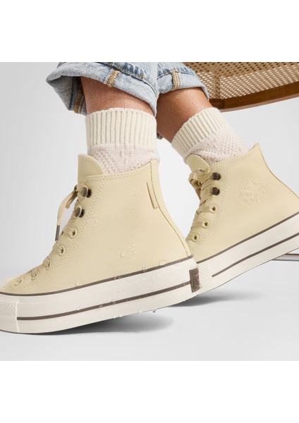 Chuck Taylor All Star LIFT Kadın Spor Ayakkabı Suya Dayanıklı Deri Konforlu Tasarım indirimleri