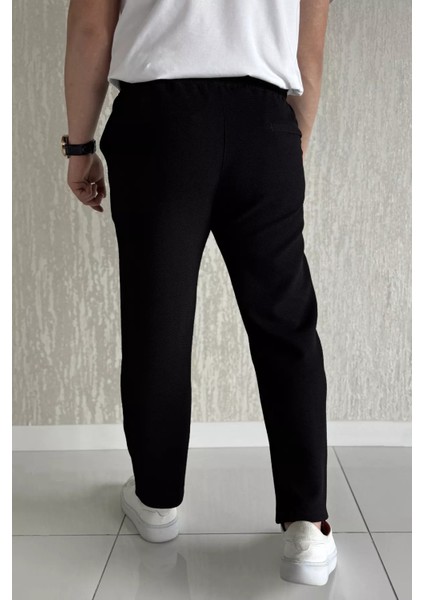 Erkek Kendinden Desenli Bel Bağlamalı Jogger Pantolon P-00015845 modelleri