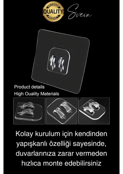 6 Ad. Ekstra Güçlü Kendinden Yapışkanlı Iz Bırakmaz Suya Dayanıklı Banyo Rafı Tablo Ayna Askı Kanca fiyatları