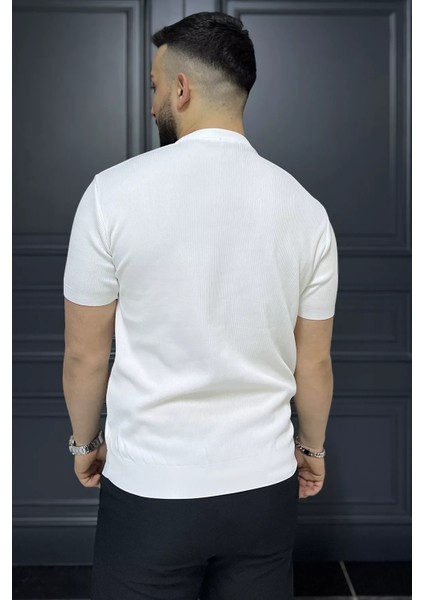 Erkek Bisiklet Yaka Fitilli Tişört P-00016109 fırsatları