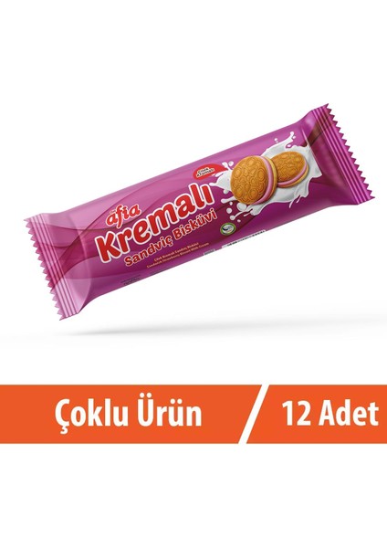 Çilek Kremalı Sandviç Bisküvi 12*60 gr