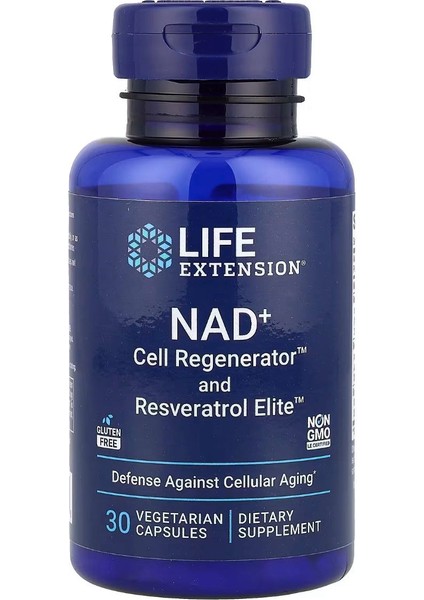 Nad+ Cell Regenerator And Resveratrol Elite 30 Vegetarian Capsules VR88