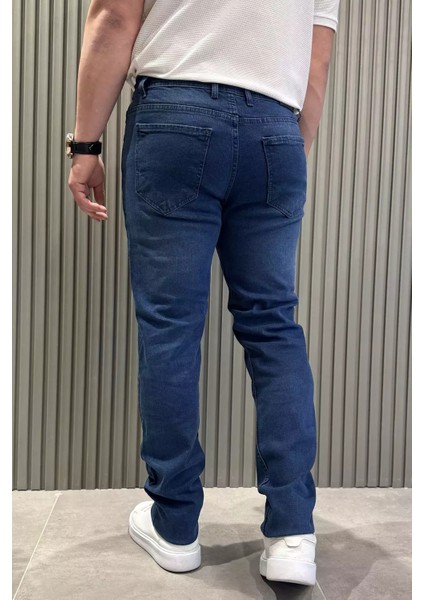 Erkek Likralı Düğmeli Jean Kot Pantolon P-00015581 modelleri