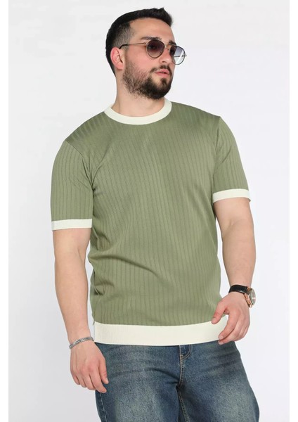 Bisiklet Yaka Erkek Tişört P-00015580