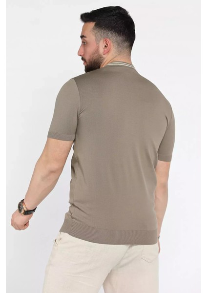 Nakışlı Bisiklet Yaka Erkek Tişört P-00015579 modelleri