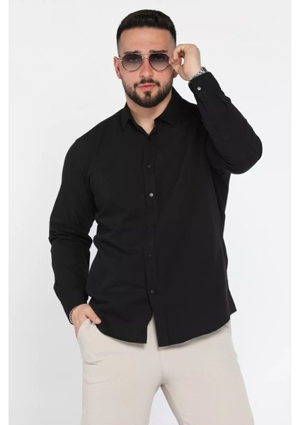 Erkek Ön Çıtçıtlı Uzun Kol Gömlek P-00015049