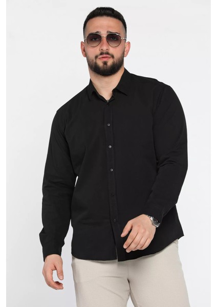 Erkek Ön Çıtçıtlı Uzun Kol Gömlek P-00015049