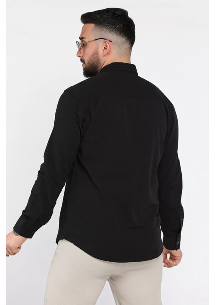 Erkek Ön Çıtçıtlı Uzun Kol Gömlek P-00015049