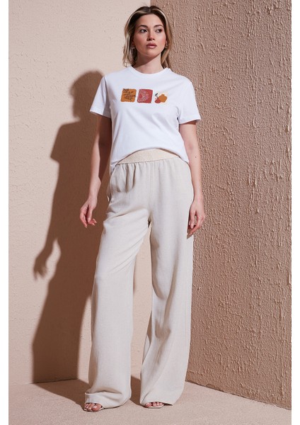 Wide Leg Yüksek Bel Geniş Paça Pantolon Bayan Pantolon 25Y0893K1 fiyatları