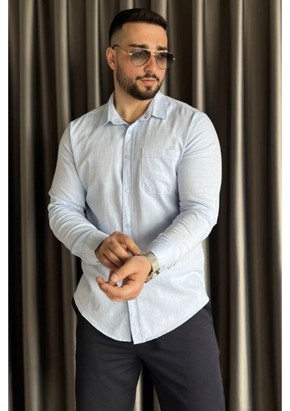Tek Cepli Çıtçıtlı Erkek Uzun Kol Gömlek P-00015571 fiyatları