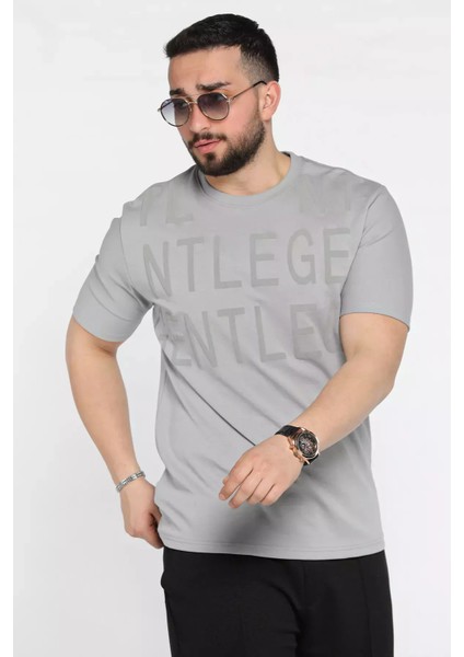 Erkek Bisiklet Yaka Harf Baskılı Tişört P-00015575 fiyatları