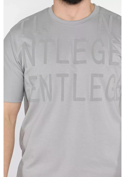 Erkek Bisiklet Yaka Harf Baskılı Tişört P-00015575 fırsatları