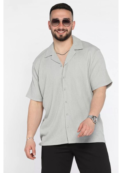 Apaş Yaka Kısa Kol Erkek Gömlek P-00015577