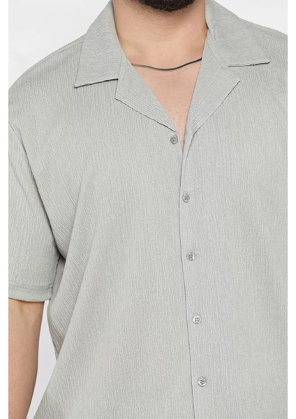 Apaş Yaka Kısa Kol Erkek Gömlek P-00015577 fırsatları