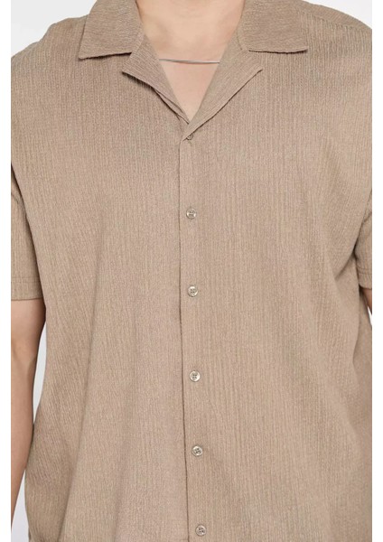 Apaş Yaka Kısa Kol Erkek Gömlek P-00015577 fırsatları