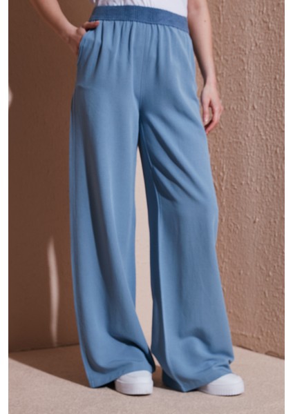 Wide Leg Yüksek Bel Geniş Paça Pantolon Bayan Pantolon 25Y0893K1 modelleri