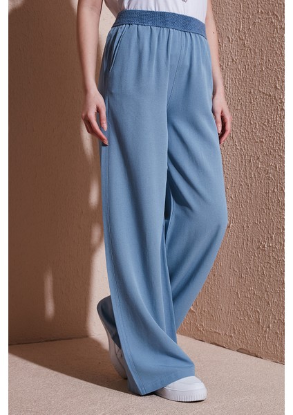Wide Leg Yüksek Bel Geniş Paça Pantolon Bayan Pantolon 25Y0893K1 indirimleri