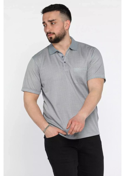 Erkek Tek Cepli Polo Yaka Desenli Tişört P-00015572 fiyatları