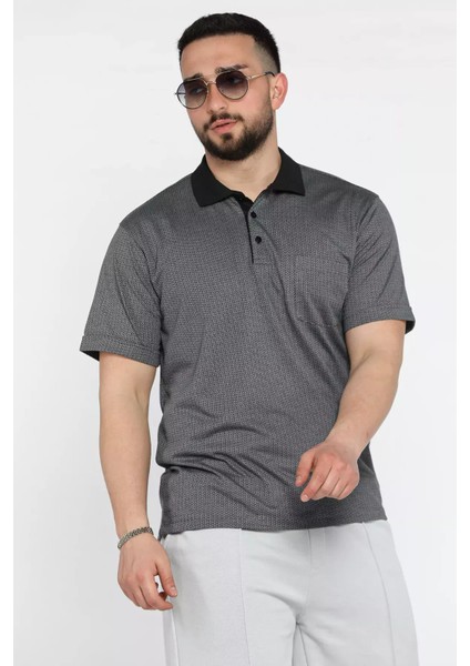 Erkek Polo Yaka Tek Cepli Kendinden Desenli Tişört P-00015570 fiyatları