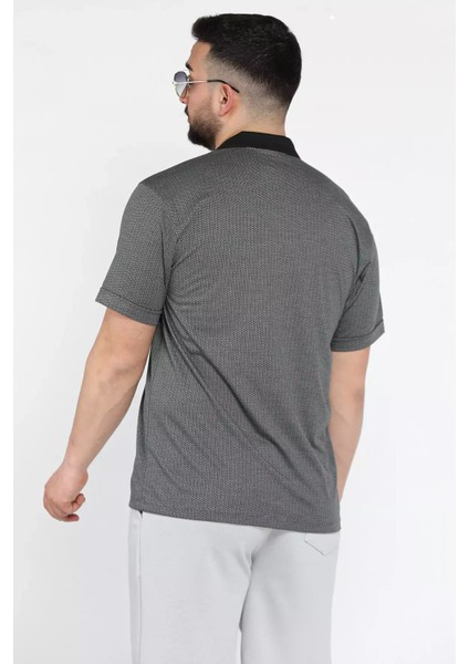 Erkek Polo Yaka Tek Cepli Kendinden Desenli Tişört P-00015570 modelleri