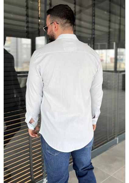 Kendinden Desenli Erkek Uzun Kol Gömlek P-00015569 fırsatları
