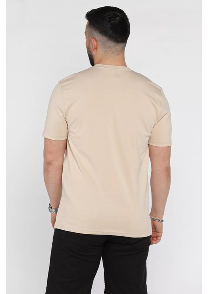 Erkek Bisiklet Yaka Baskılı Tişört P-00015576 modelleri