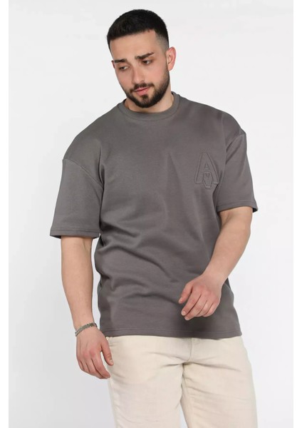 Bisiklet Yaka Nakışlı Erkek Tişört P-00015556 fiyatları