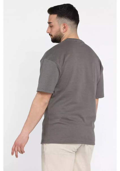 Bisiklet Yaka Nakışlı Erkek Tişört P-00015556 modelleri