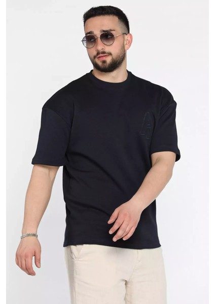 Bisiklet Yaka Nakışlı Erkek Tişört P-00015556 fiyatları