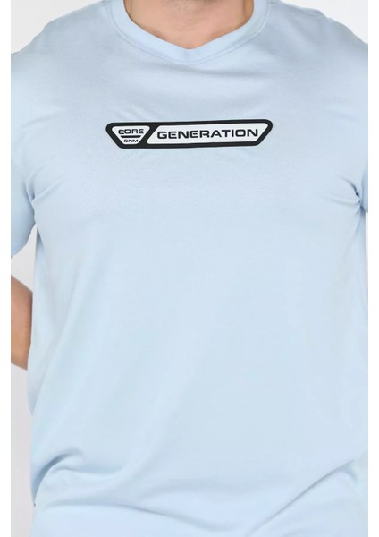 Erkek Ön Baskılı Bisiklet Yaka Tişört P-00015560 fırsatları