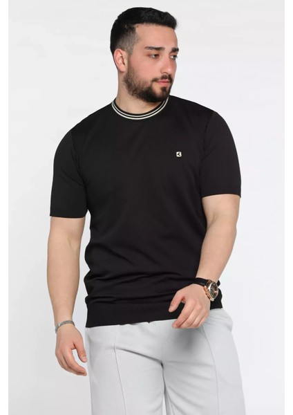 Nakışlı Bisiklet Yaka Erkek Tişört P-00015579 fiyatları