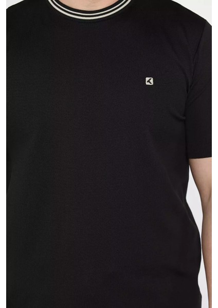 Nakışlı Bisiklet Yaka Erkek Tişört P-00015579 fırsatları