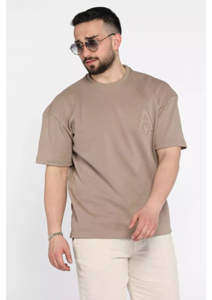 Bisiklet Yaka Nakışlı Erkek Tişört P-00015556 fiyatları