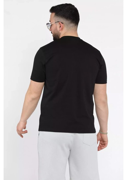 Erkek Bisiklet Yaka Baskılı Tişört P-00015576 modelleri