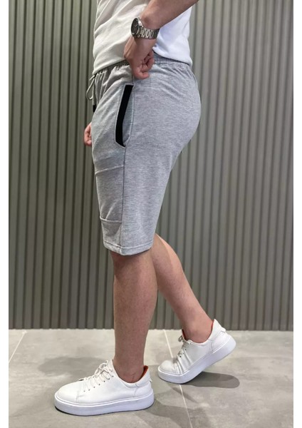 Erkek Bel Bağcıklı Cepli Fermuar Detaylı Şort P-00015308 fiyatları