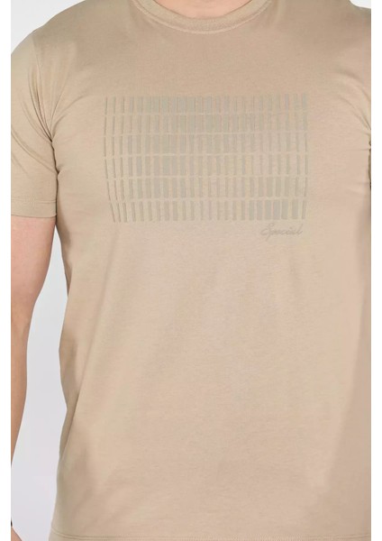 Erkek Bisiklet Yaka Baskılı Tişört P-00015552 fırsatları