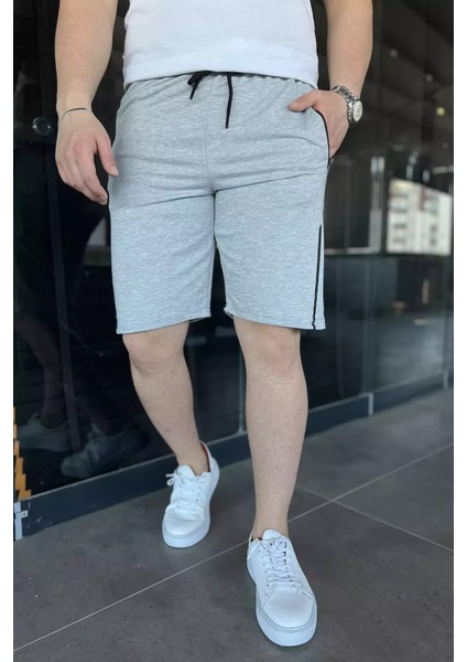 Erkek Cep Fermuarlı Bel Lastikli Şort P-00015315