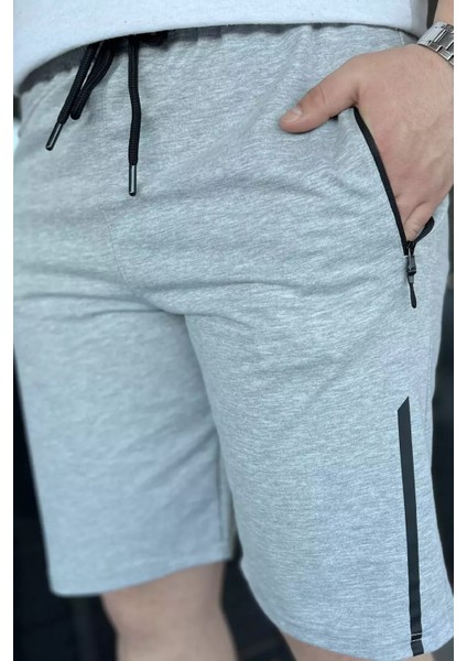Erkek Cep Fermuarlı Bel Lastikli Şort P-00015315 fırsatları