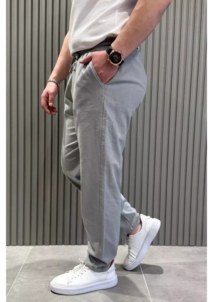Erkek Bel Bağlamalı Keten Jogger Pantolon P-00015551 fiyatları