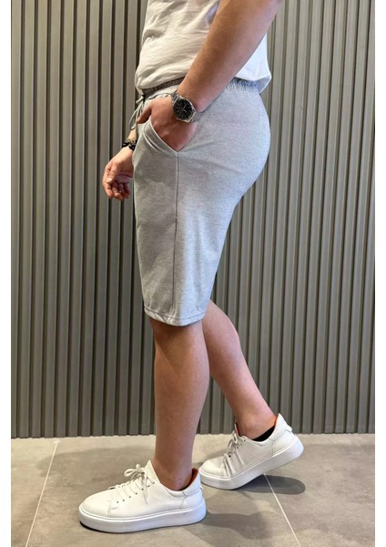 Erkek Bel Bağcıklı Kendinden Desenli Cepli Şort P-00015311 fiyatları