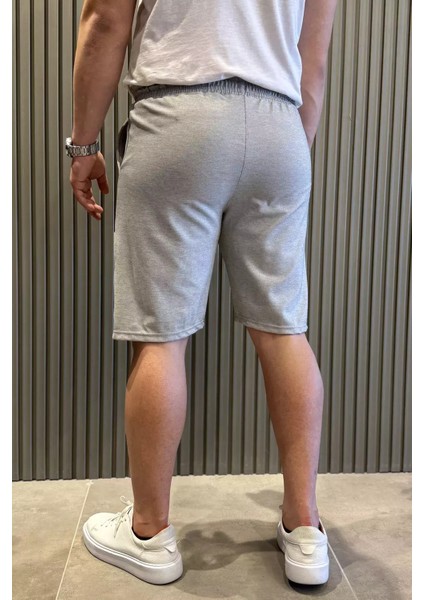 Erkek Bel Bağcıklı Kendinden Desenli Cepli Şort P-00015311 modelleri