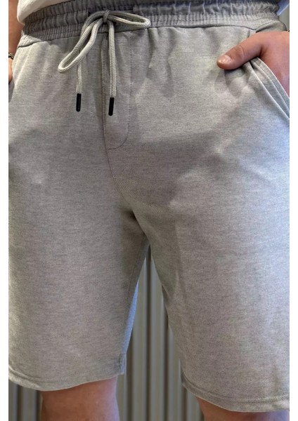 Erkek Bel Bağcıklı Kendinden Desenli Cepli Şort P-00015311 fırsatları