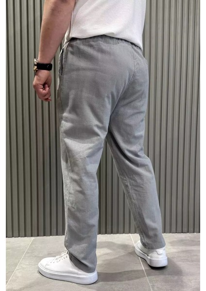 Erkek Bel Bağlamalı Keten Jogger Pantolon P-00015551 modelleri