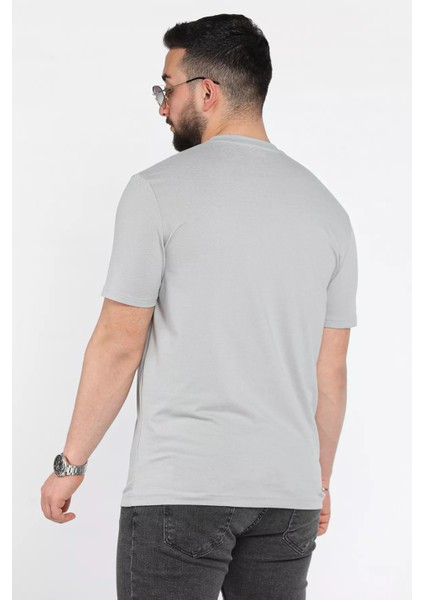 Erkek Bisiklet Yaka Baskılı Tişört P-00015318 modelleri