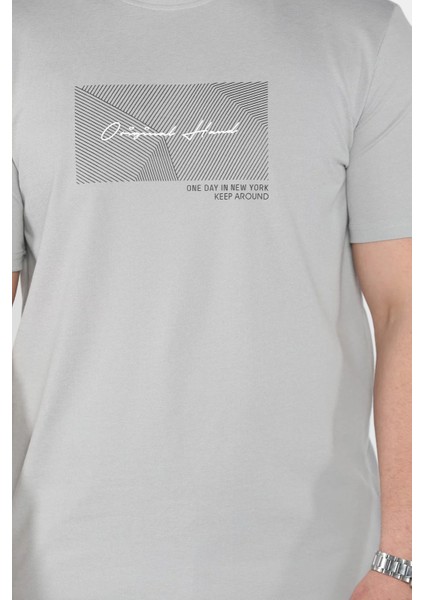 Erkek Bisiklet Yaka Baskılı Tişört P-00015318 fırsatları