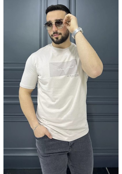 Erkek Bisiklet Yaka Baskılı Tişört P-00015318 fiyatları