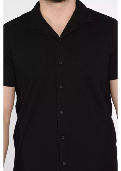 Erkek Kendinden Desenli Devrik Yaka Yarım Kol Gömlek P-00015330 fırsatları