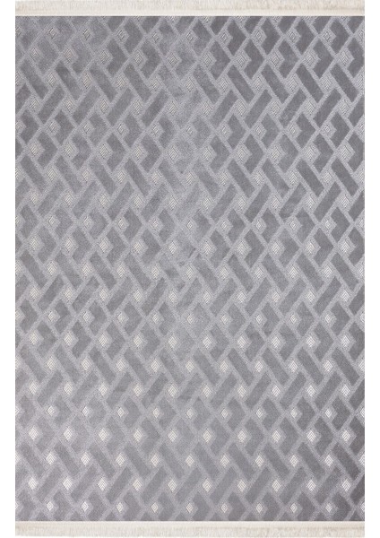 Mojee 2205 Gri Micro Fiber Polyester Yumuşak Silinebilir Keçeleşmez Leke Tutmaz Dekoratif Halı