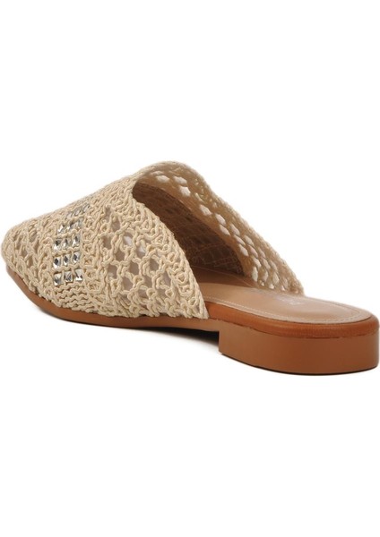 Bej Triko Hafif Önü Kapalı Kadın Terlik PC-54712 Z fırsatları