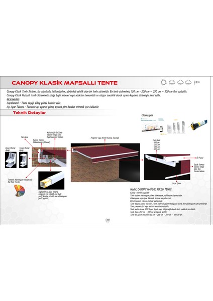 Mafsallı Tente -Canopy